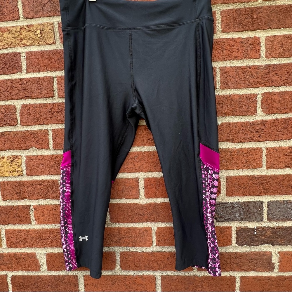 Under Armour Womens HeatGear Alpha Novelty Compression Capri Leggings Size Large
